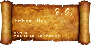 Heffner Olga névjegykártya